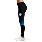 Night Sky And Moon Phase Print Women's Leggings