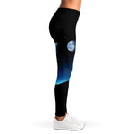 Night Sky And Moon Phase Print Women's Leggings
