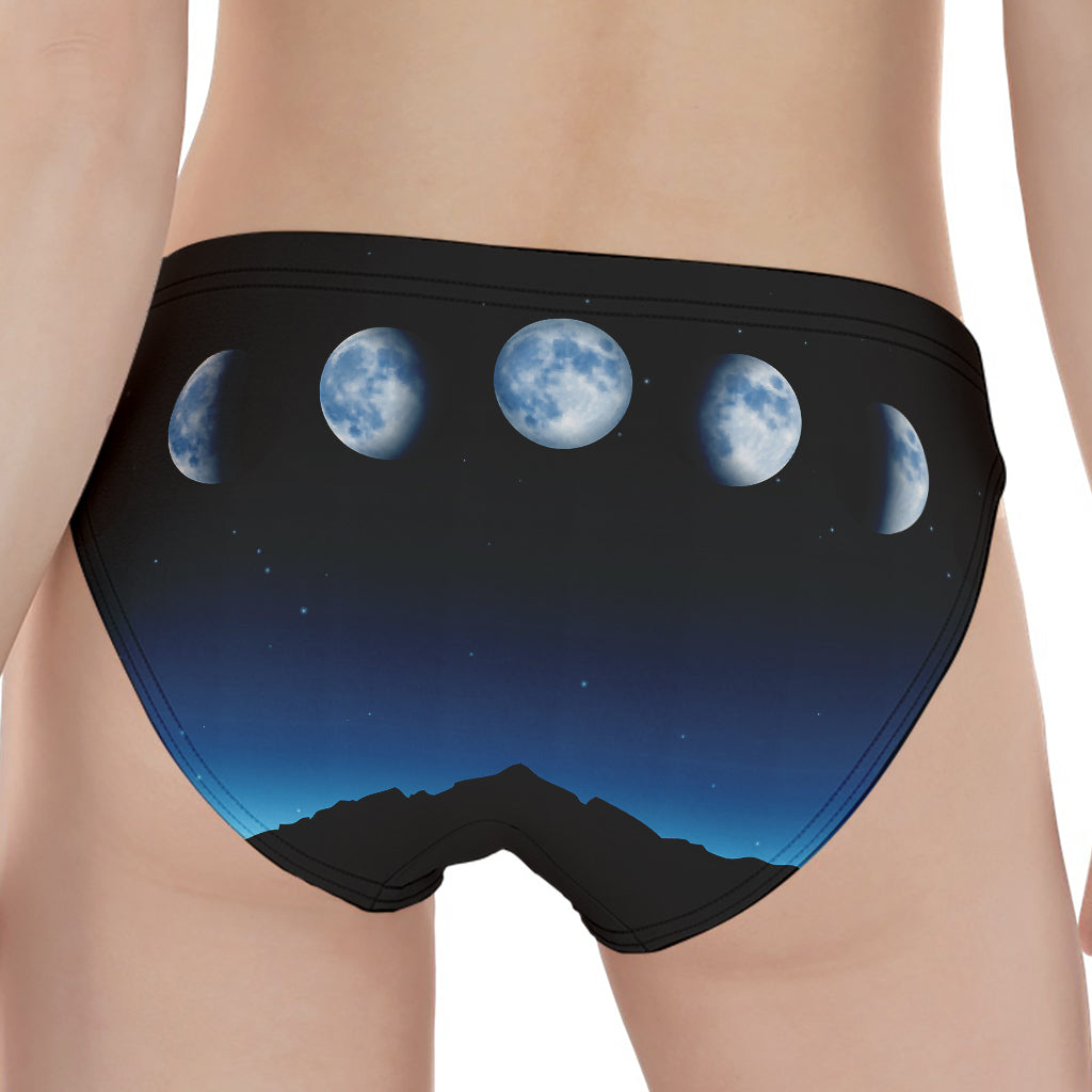 Night Sky And Moon Phase Print Women's Panties