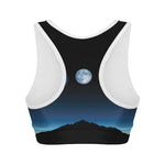 Night Sky And Moon Phase Print Women's Sports Bra