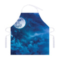 Night Sky And Moonlight Print Adjustable Apron