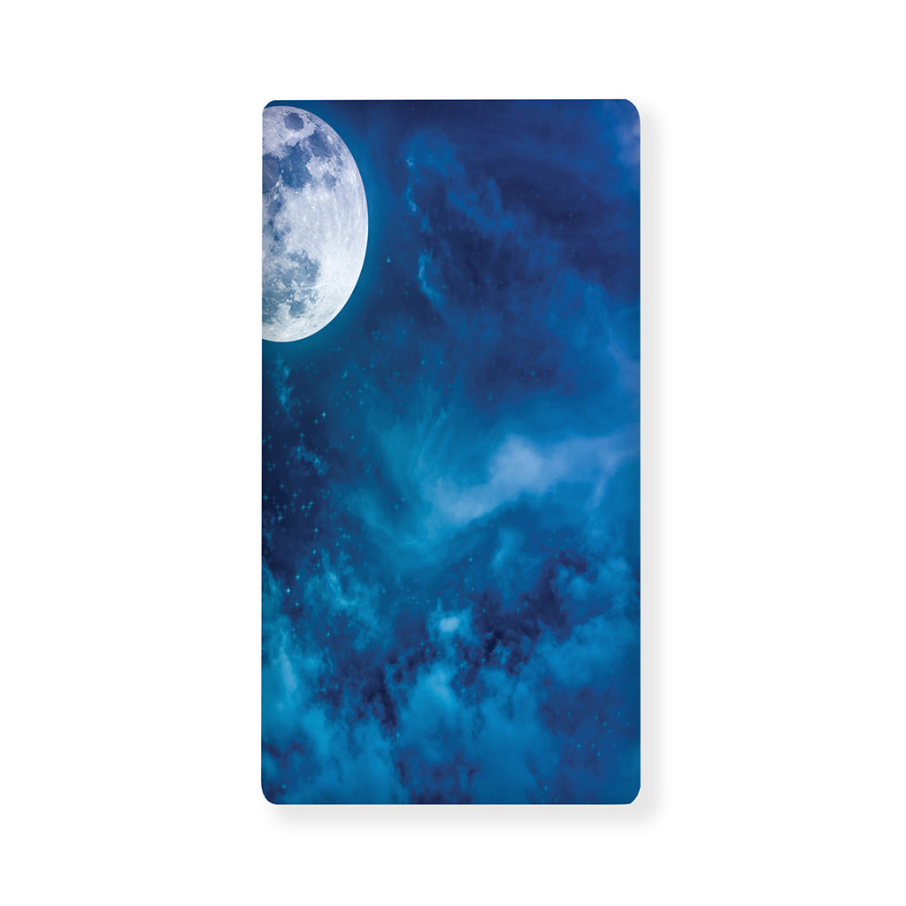 Night Sky And Moonlight Print Baby Crib Sheet