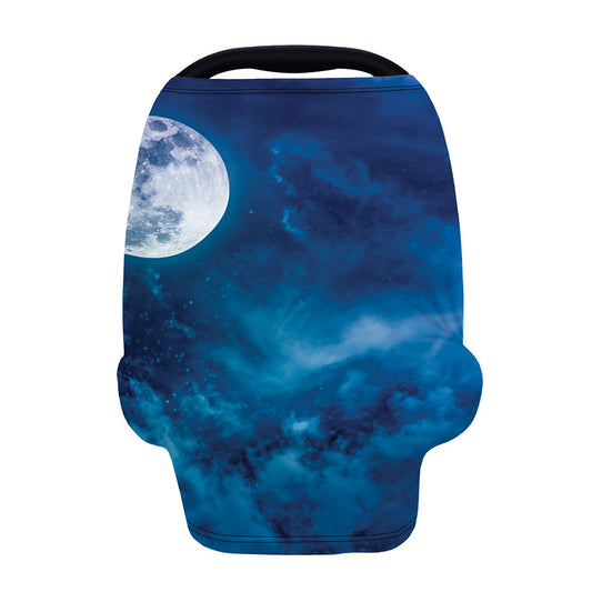 Night Sky And Moonlight Print Baby Seat Cover