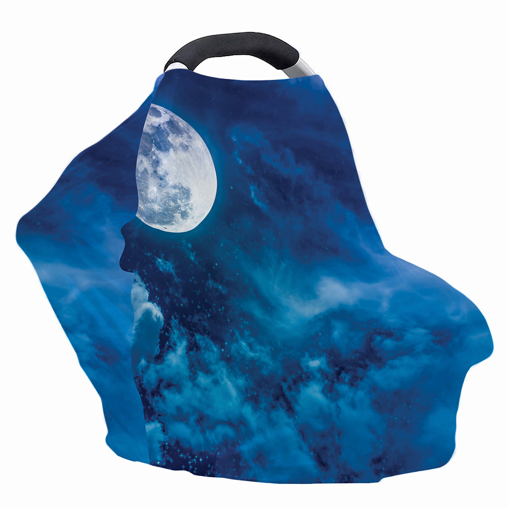 Night Sky And Moonlight Print Baby Seat Cover