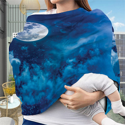 Night Sky And Moonlight Print Baby Seat Cover