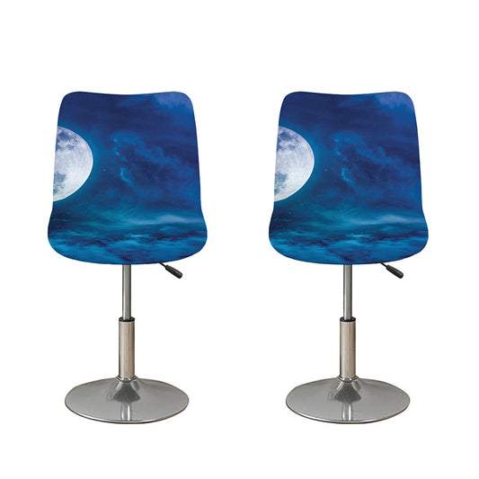 Night Sky And Moonlight Print Bar Stool Covers