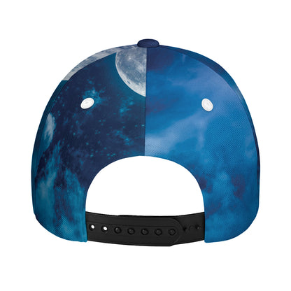Night Sky And Moonlight Print Baseball Cap