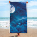 Night Sky And Moonlight Print Beach Towel