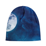 Night Sky And Moonlight Print Beanie