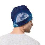 Night Sky And Moonlight Print Beanie