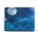 Night Sky And Moonlight Print Bifold Wallet