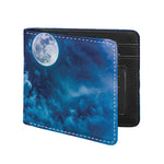 Night Sky And Moonlight Print Bifold Wallet