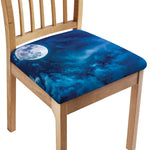 Night Sky And Moonlight Print Chair Cushion Cover