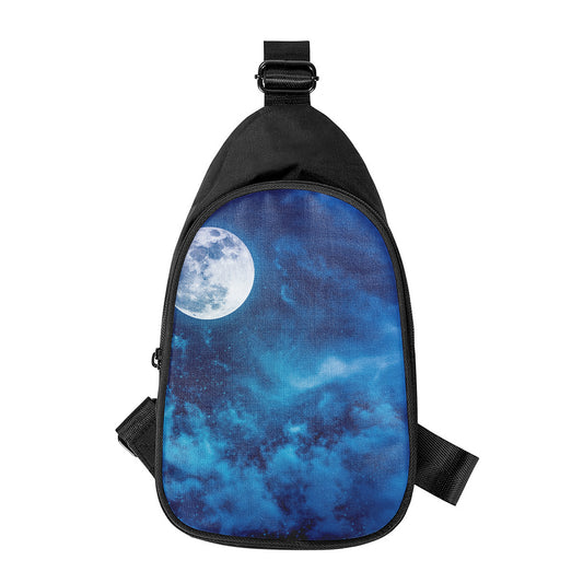 Night Sky And Moonlight Print Chest Bag