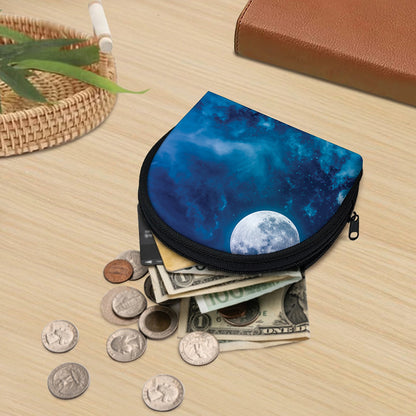 Night Sky And Moonlight Print Coin Purse