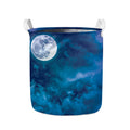 Night Sky And Moonlight Print Collapsible Laundry Basket