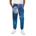 Night Sky And Moonlight Print Cotton Sweatpants