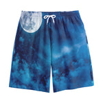 Night Sky And Moonlight Print Cotton Shorts