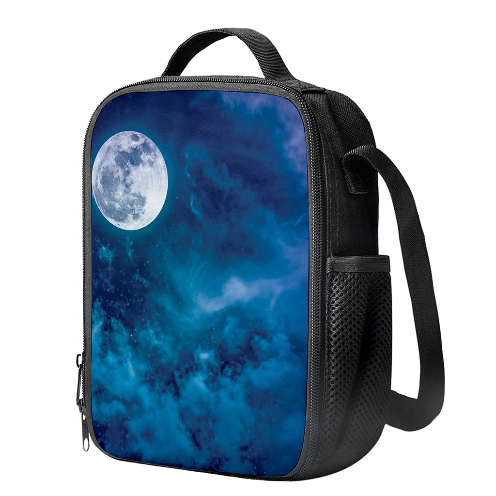 Night Sky And Moonlight Print Crossbody Lunch Bag