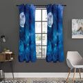 Night Sky And Moonlight Print Grommet Curtain Panels