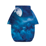 Night Sky And Moonlight Print Dog Zip Up Hoodie