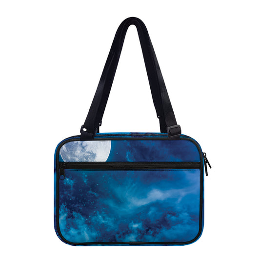 Night Sky And Moonlight Print Double Strap Bible Bag