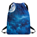 Night Sky And Moonlight Print Drawstring Backpack