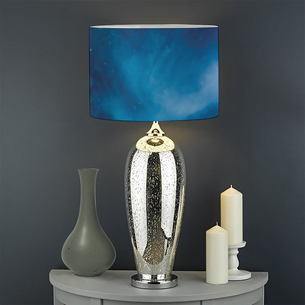 Night Sky And Moonlight Print Drum Lamp Shade
