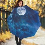Night Sky And Moonlight Print Foldable Umbrella