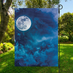 Night Sky And Moonlight Print Garden Flag