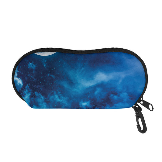 Night Sky And Moonlight Print Glasses Case