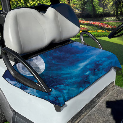 Night Sky And Moonlight Print Golf Cart Seat Cover
