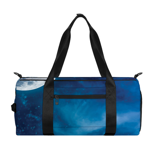 Night Sky And Moonlight Print Gym Bag