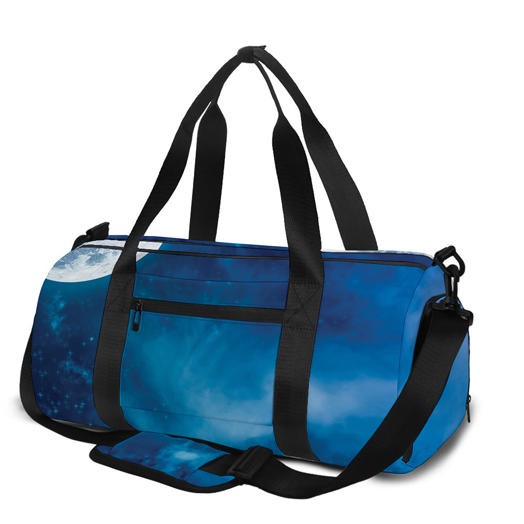 Night Sky And Moonlight Print Gym Bag