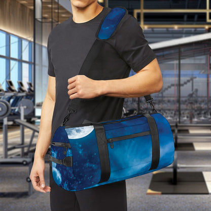 Night Sky And Moonlight Print Gym Bag