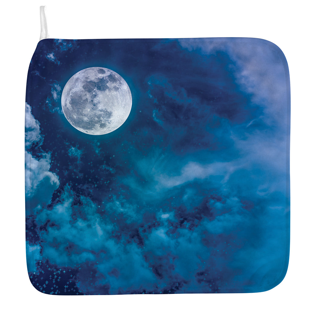 Night Sky And Moonlight Print Hand Towel