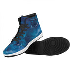 Night Sky And Moonlight Print High Top Leather Sneakers