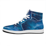 Night Sky And Moonlight Print High Top Leather Sneakers