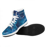 Night Sky And Moonlight Print High Top Leather Sneakers