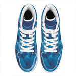 Night Sky And Moonlight Print High Top Leather Sneakers