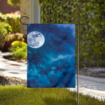 Night Sky And Moonlight Print House Flag