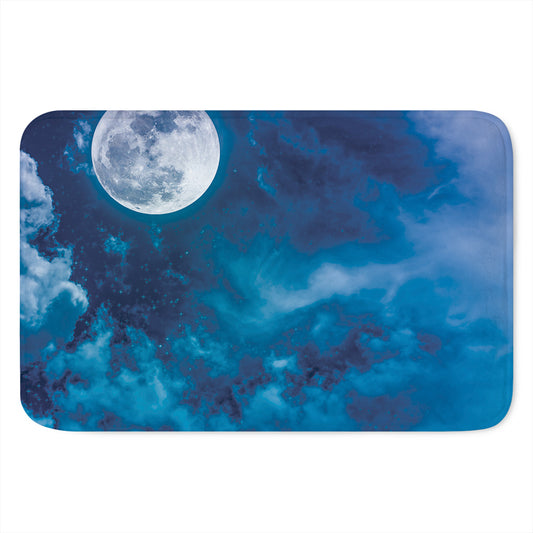 Night Sky And Moonlight Print Indoor Door Mat