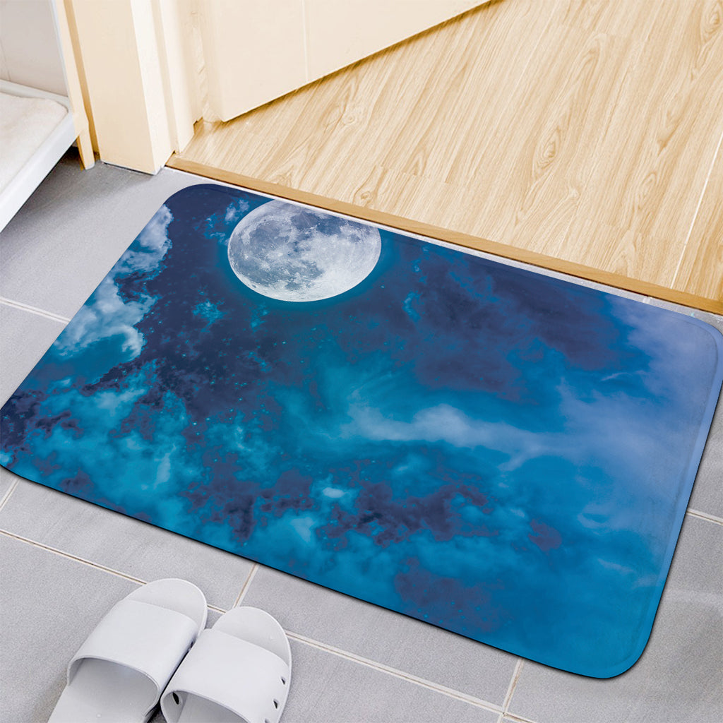 Night Sky And Moonlight Print Indoor Door Mat
