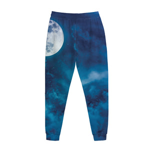 Night Sky And Moonlight Print Jogger Pants