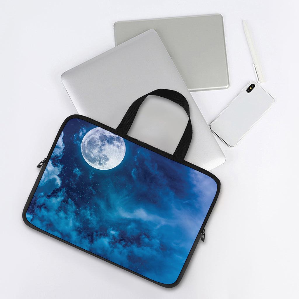 Night Sky And Moonlight Print Laptop Sleeve With Handle