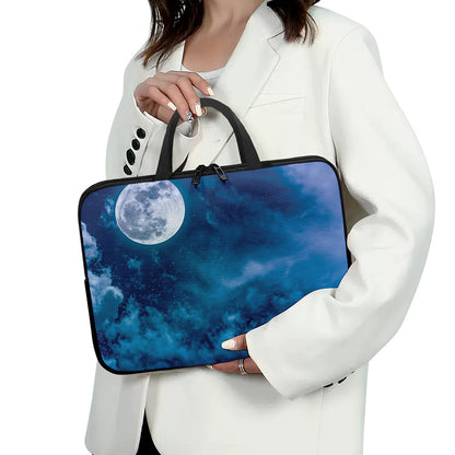 Night Sky And Moonlight Print Laptop Sleeve With Handle
