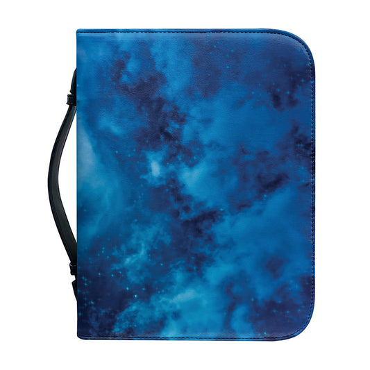 Night Sky And Moonlight Print Leather Bible Cover