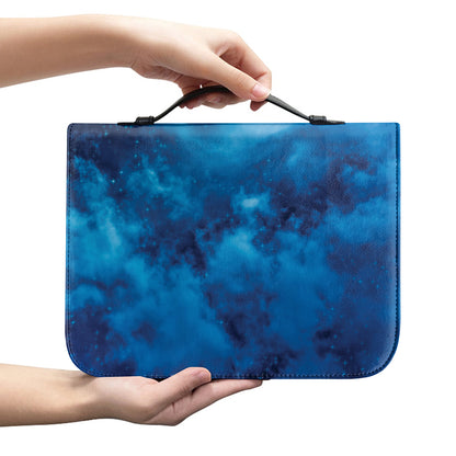 Night Sky And Moonlight Print Leather Bible Cover