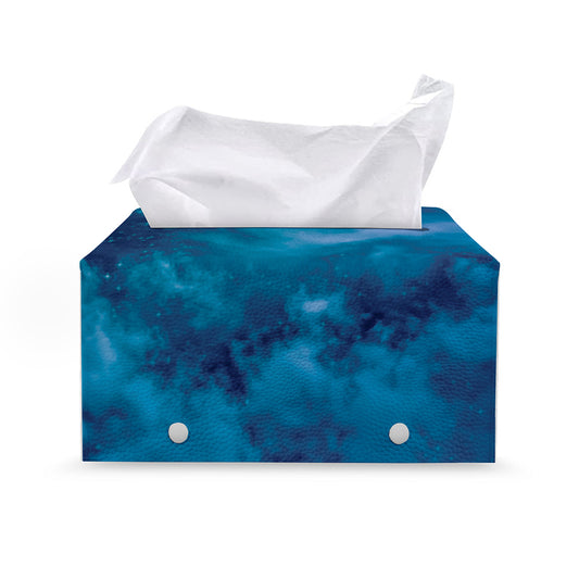 Night Sky And Moonlight Print Leather Tissue Box Cover