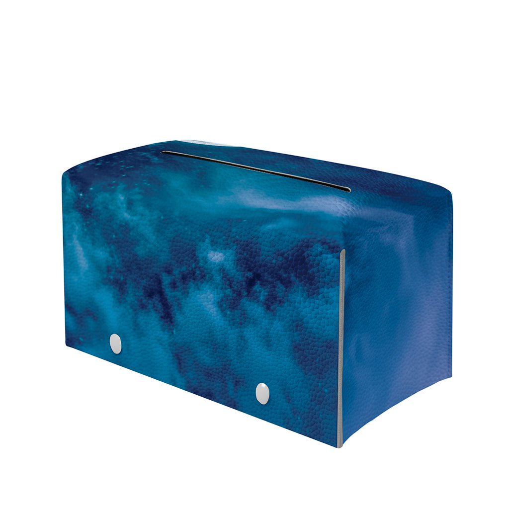 Night Sky And Moonlight Print Leather Tissue Box Cover